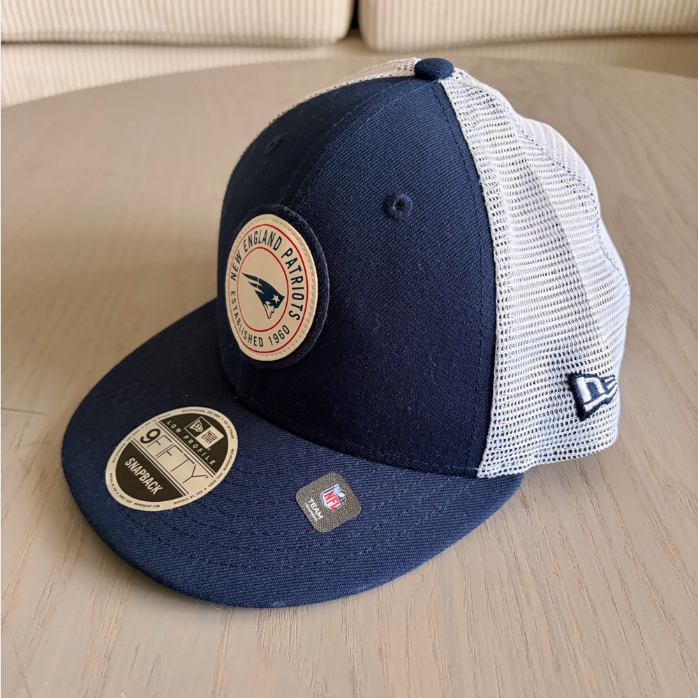 New England Patriots 9Fifty Low Profile Mesh Snapback Hat Navy/White (R102) - Picture 3 of 8
